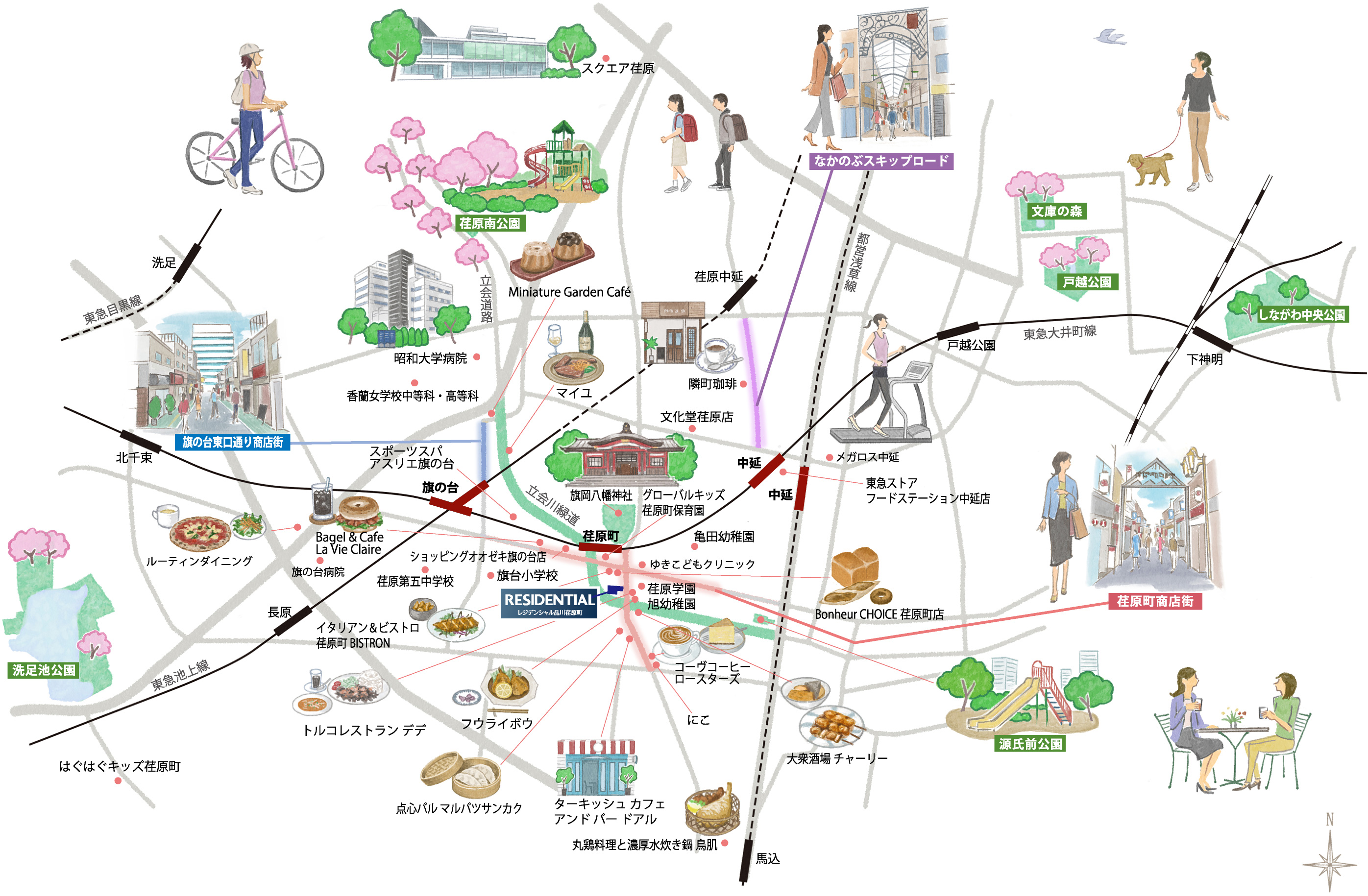 現地近郊イラストマップ