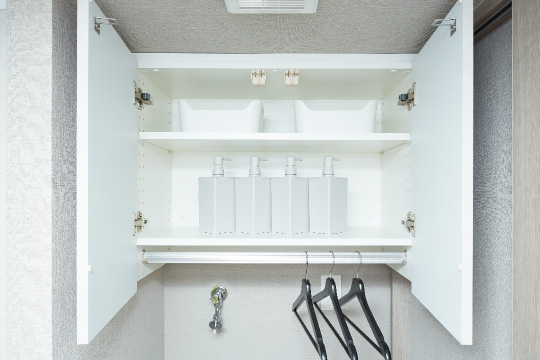 洗濯機上吊戸棚・ハンガーパイプ